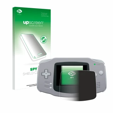 Parte frontale di una confezione del prodotto con il logo del marchio upscreen. Accanto è raffigurato il dispositivo Nintendo 