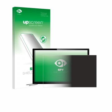 Parte frontale di una confezione del prodotto con il logo del marchio upscreen. Accanto è raffigurato il dispositivo con la re