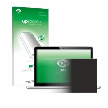 Parte frontale di una confezione del prodotto con il logo del marchio upscreen. Accanto è raffigurato il dispositivo con la re