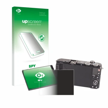 Parte frontale di una confezione del prodotto con il logo del marchio upscreen. Accanto è raffigurato il dispositivo Samsung E