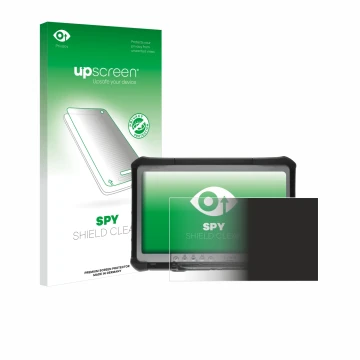 Parte frontale di una confezione del prodotto con il logo del marchio upscreen. Accanto è raffigurato il dispositivo Panasonic