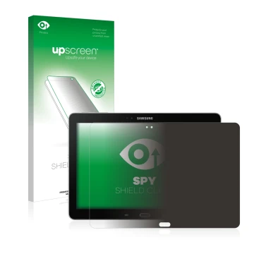 Parte frontale di una confezione del prodotto con il logo del marchio upscreen. Accanto è raffigurato il dispositivo Samsung G