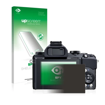 Parte frontale di una confezione del prodotto con il logo del marchio upscreen. Accanto è raffigurato il dispositivo Olympus S