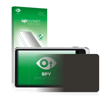 Parte frontale di una confezione del prodotto con il logo del marchio upscreen. Accanto è raffigurato il dispositivo Samsung G