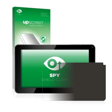 Parte frontale di una confezione del prodotto con il logo del marchio upscreen. Accanto è raffigurato il dispositivo Kliver Kl