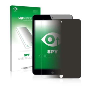 Parte frontale di una confezione del prodotto con il logo del marchio upscreen. Accanto è raffigurato il dispositivo Apple iPa