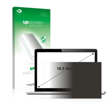 Parte frontale di una confezione del prodotto con il logo del marchio upscreen. Accanto è raffigurato il dispositivo con la re