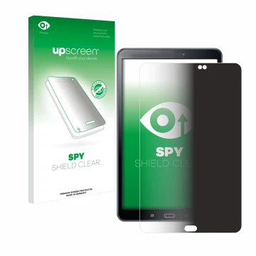 Parte frontale di una confezione del prodotto con il logo del marchio upscreen. Accanto è raffigurato il dispositivo Samsung G