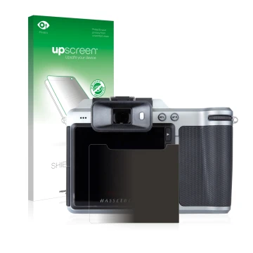 Parte frontale di una confezione del prodotto con il logo del marchio upscreen. Accanto è raffigurato il dispositivo Hasselbla