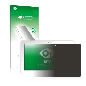Parte frontale di una confezione del prodotto con il logo del marchio upscreen. Accanto è raffigurato il dispositivo Odys Rise