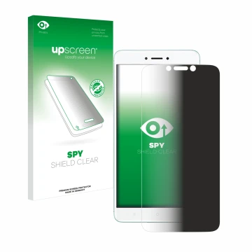 Parte frontale di una confezione del prodotto con il logo del marchio upscreen. Accanto è raffigurato il dispositivo Xiaomi Re