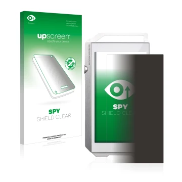 Parte frontale di una confezione del prodotto con il logo del marchio upscreen. Accanto è raffigurato il dispositivo Pioneer X