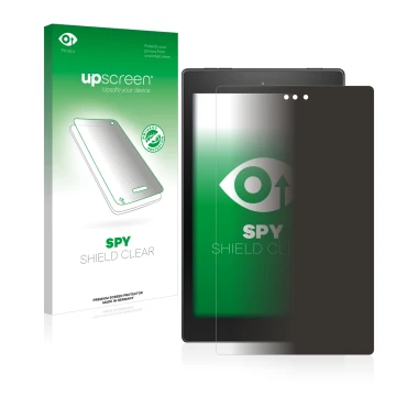 Parte frontale di una confezione del prodotto con il logo del marchio upscreen. Accanto è raffigurato il dispositivo Amazon Fi