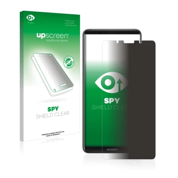 Parte frontale di una confezione del prodotto con il logo del marchio upscreen. Accanto è raffigurato il dispositivo Huawei Ma