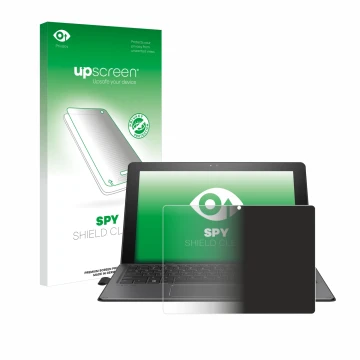Parte frontale di una confezione del prodotto con il logo del marchio upscreen. Accanto è raffigurato il dispositivo HP Pro x2
