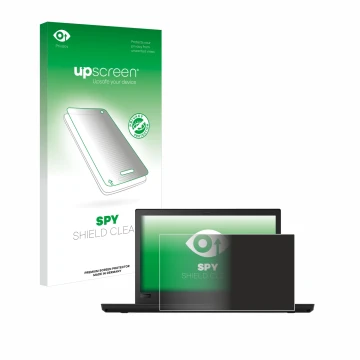 Parte frontale di una confezione del prodotto con il logo del marchio upscreen. Accanto è raffigurato il dispositivo Lenovo Th