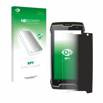 Parte frontale di una confezione del prodotto con il logo del marchio upscreen. Accanto è raffigurato il dispositivo Cubot Kin