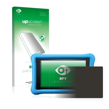 Parte frontale di una confezione del prodotto con il logo del marchio upscreen. Accanto è raffigurato il dispositivo Amazon Fi