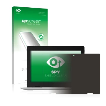 Parte frontale di una confezione del prodotto con il logo del marchio upscreen. Accanto è raffigurato il dispositivo Lenovo Id