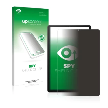 Parte frontale di una confezione del prodotto con il logo del marchio upscreen. Accanto è raffigurato il dispositivo Samsung G