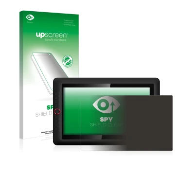 Parte frontale di una confezione del prodotto con il logo del marchio upscreen. Accanto è raffigurato il dispositivo XP-Pen Ar