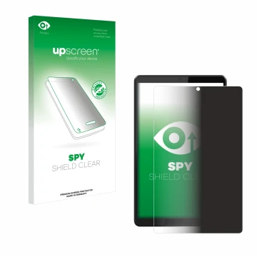 Parte frontale di una confezione del prodotto con il logo del marchio upscreen. Accanto è raffigurato il dispositivo Lenovo Ta