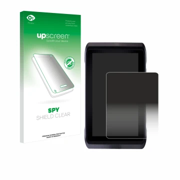 Parte frontale di una confezione del prodotto con il logo del marchio upscreen. Accanto è raffigurato il dispositivo Atomos Sh