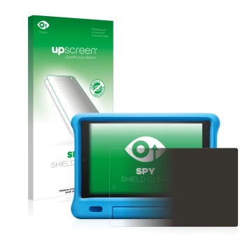 Parte frontale di una confezione del prodotto con il logo del marchio upscreen. Accanto è raffigurato il dispositivo Amazon Fi