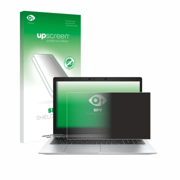 Parte frontale di una confezione del prodotto con il logo del marchio upscreen. Accanto è raffigurato il dispositivo HP EliteB