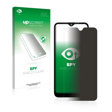 Parte frontale di una confezione del prodotto con il logo del marchio upscreen. Accanto è raffigurato il dispositivo Gigaset G
