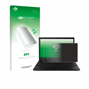 Parte frontale di una confezione del prodotto con il logo del marchio upscreen. Accanto è raffigurato il dispositivo Lenovo Th