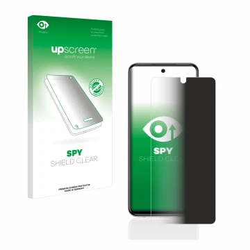 Parte frontale di una confezione del prodotto con il logo del marchio upscreen. Accanto è raffigurato il dispositivo Xiaomi Re