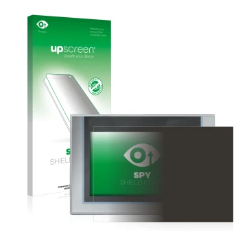 Parte frontale di una confezione del prodotto con il logo del marchio upscreen. Accanto è raffigurato il dispositivo Siemens S