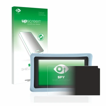 Parte frontale di una confezione del prodotto con il logo del marchio upscreen. Accanto è raffigurato il dispositivo Pebble Ge