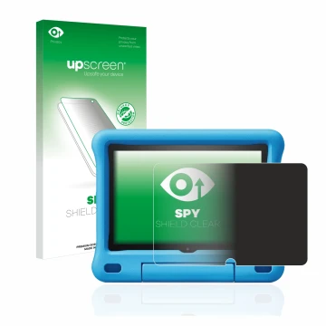 Parte frontale di una confezione del prodotto con il logo del marchio upscreen. Accanto è raffigurato il dispositivo Amazon Fi