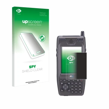 Parte frontale di una confezione del prodotto con il logo del marchio upscreen. Accanto è raffigurato il dispositivo M3 Mobile