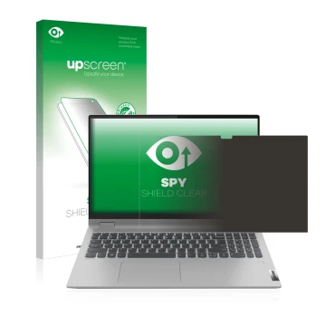 Parte frontale di una confezione del prodotto con il logo del marchio upscreen. Accanto è raffigurato il dispositivo Lenovo Id