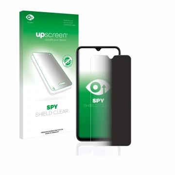Parte frontale di una confezione del prodotto con il logo del marchio upscreen. Accanto è raffigurato il dispositivo Xiaomi Re