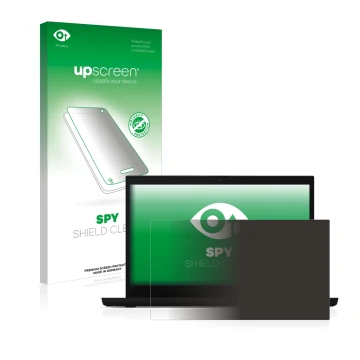 Parte frontale di una confezione del prodotto con il logo del marchio upscreen. Accanto è raffigurato il dispositivo Lenovo Th