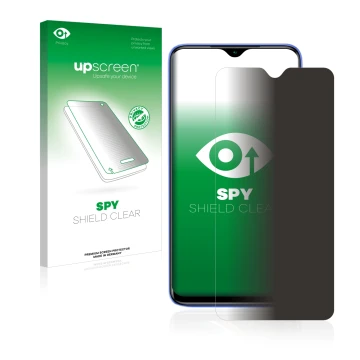 Parte frontale di una confezione del prodotto con il logo del marchio upscreen. Accanto è raffigurato il dispositivo Xiaomi Re