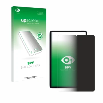 Parte frontale di una confezione del prodotto con il logo del marchio upscreen. Accanto è raffigurato il dispositivo Xiaomi Mi