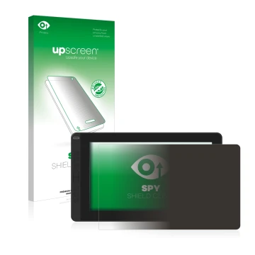 Parte frontale di una confezione del prodotto con il logo del marchio upscreen. Accanto è raffigurato il dispositivo Huion Kam