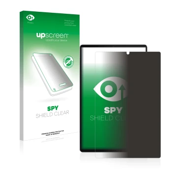 Parte frontale di una confezione del prodotto con il logo del marchio upscreen. Accanto è raffigurato il dispositivo Lenovo Ta