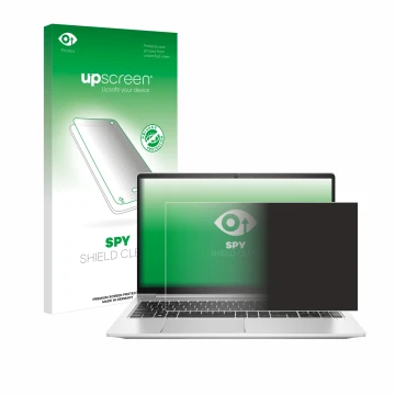 Parte frontale di una confezione del prodotto con il logo del marchio upscreen. Accanto è raffigurato il dispositivo HP ProBoo