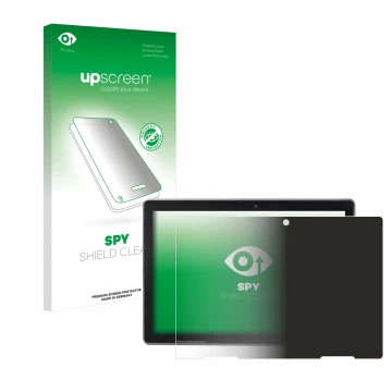 Parte frontale di una confezione del prodotto con il logo del marchio upscreen. Accanto è raffigurato il dispositivo MEDION Li