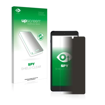 Parte frontale di una confezione del prodotto con il logo del marchio upscreen. Accanto è raffigurato il dispositivo Motorola 