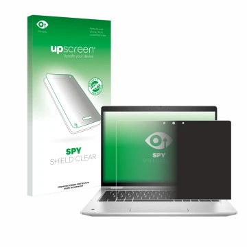Parte frontale di una confezione del prodotto con il logo del marchio upscreen. Accanto è raffigurato il dispositivo HP ProBoo