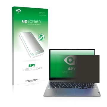 Parte frontale di una confezione del prodotto con il logo del marchio upscreen. Accanto è raffigurato il dispositivo Lenovo Id