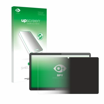 Parte frontale di una confezione del prodotto con il logo del marchio upscreen. Accanto è raffigurato il dispositivo Lenovo Id