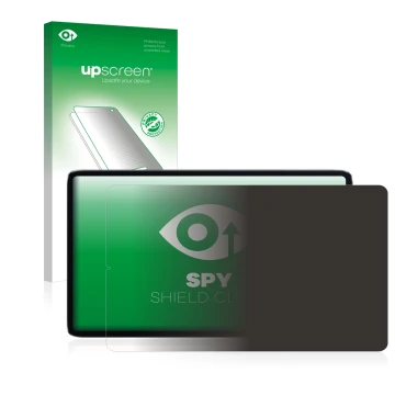 Parte frontale di una confezione del prodotto con il logo del marchio upscreen. Accanto è raffigurato il dispositivo Xiaomi Mi